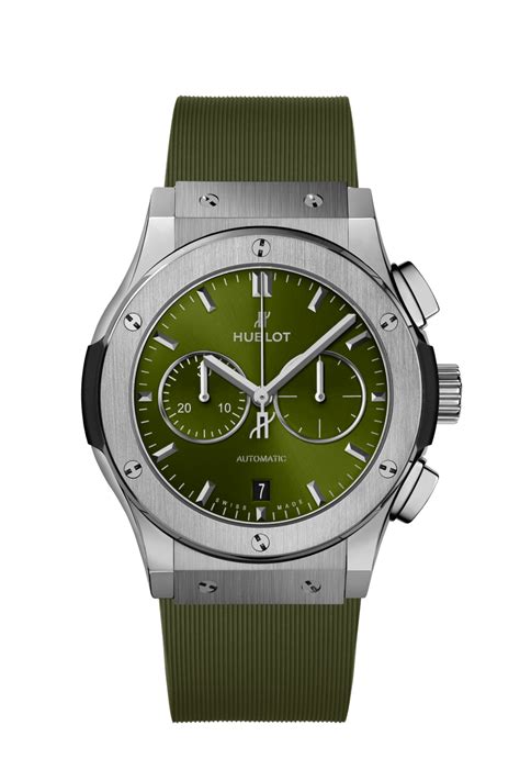 hublot chronograph titanium green|hublot geneve chronograph watch price.